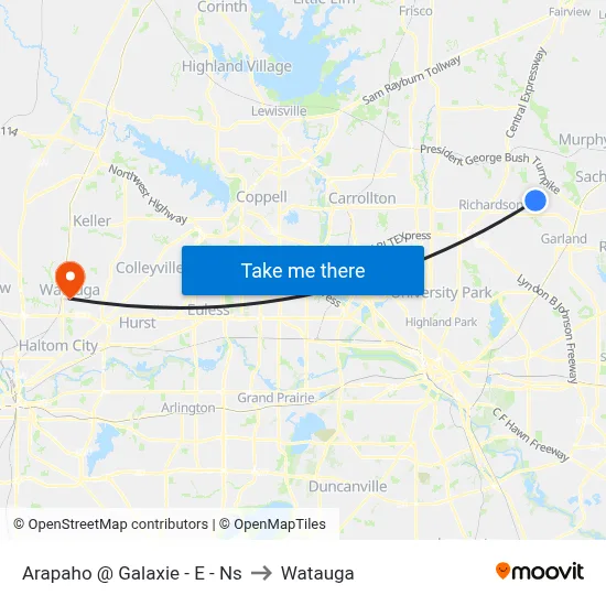 Arapaho @ Galaxie - E - Ns to Watauga map