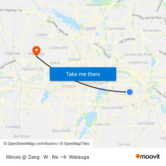 Illinois @ Zang - W - Ns to Watauga map