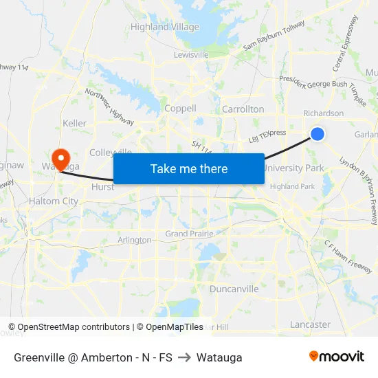 Greenville @ Amberton - N - FS to Watauga map