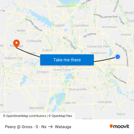 Peavy @ Gross - S - Ns to Watauga map