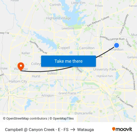 Campbell @ Canyon Creek - E - FS to Watauga map