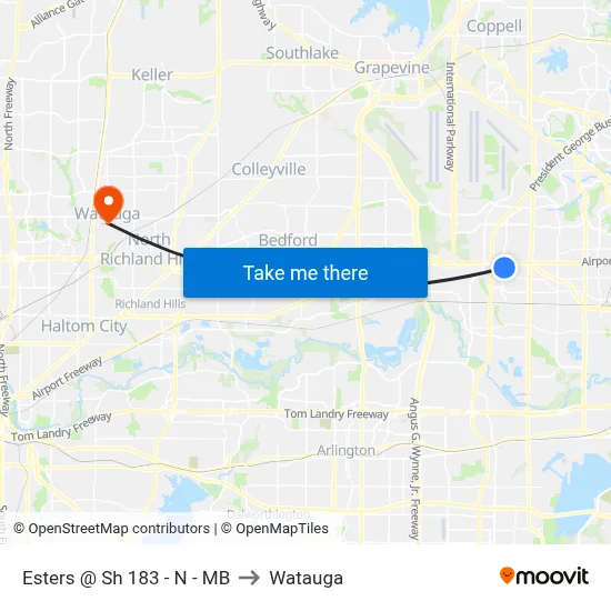 Esters @ Sh 183 - N - MB to Watauga map