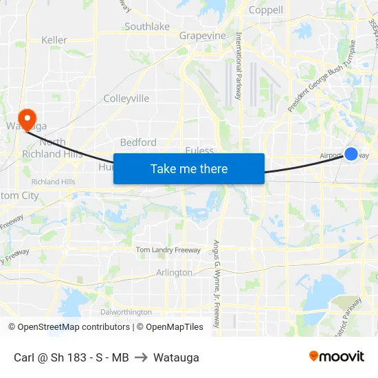 Carl @ Sh 183 - S - MB to Watauga map