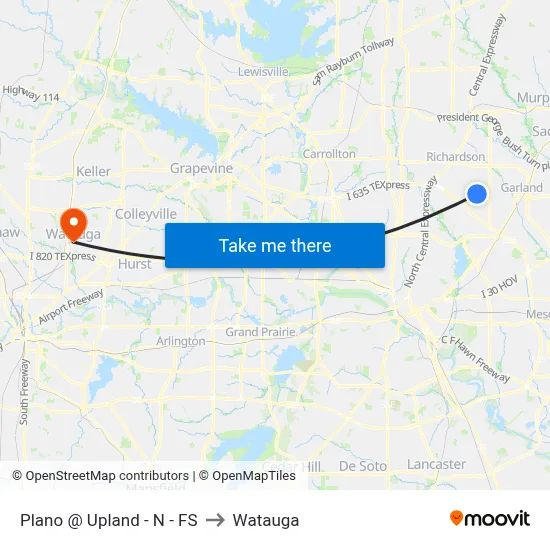 Plano @ Upland - N - FS to Watauga map