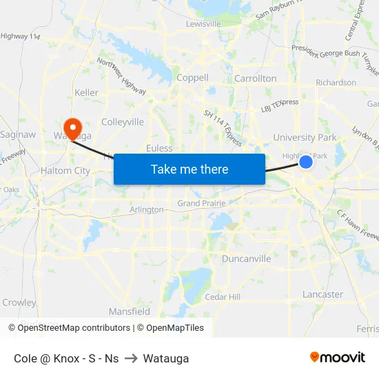 Cole @ Knox - S - Ns to Watauga map