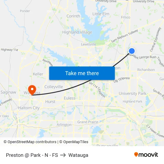 Preston @ Park - N - FS to Watauga map
