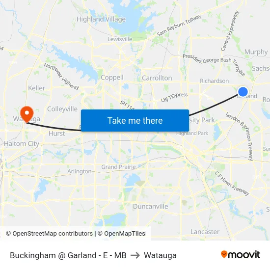 Buckingham @ Garland - E - MB to Watauga map