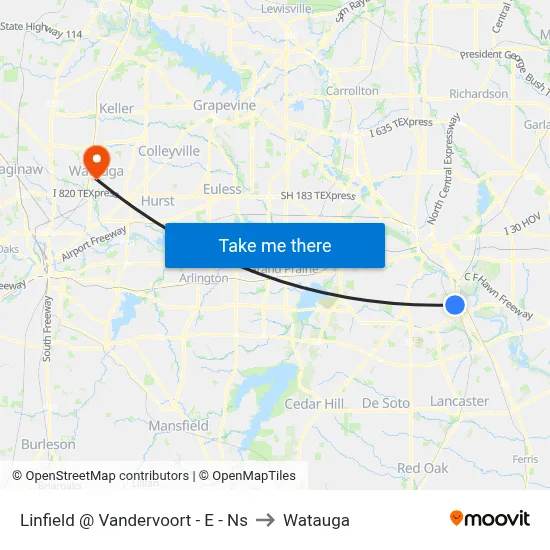 Linfield @ Vandervoort - E - Ns to Watauga map