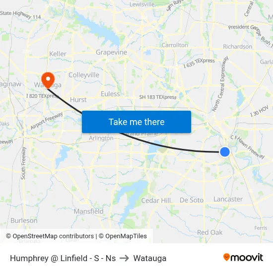 Humphrey @ Linfield - S - Ns to Watauga map