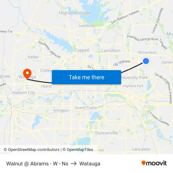Walnut @ Abrams - W - Ns to Watauga map