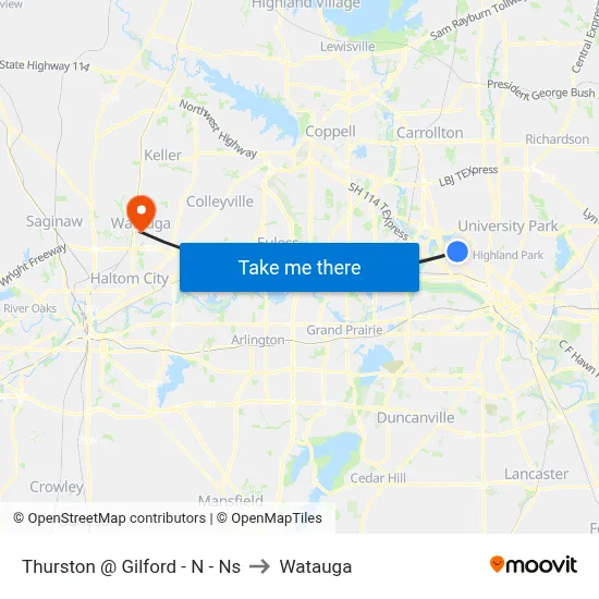 Thurston @ Gilford - N - Ns to Watauga map