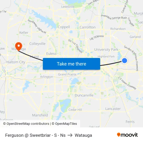 Ferguson @ Sweetbriar - S - Ns to Watauga map