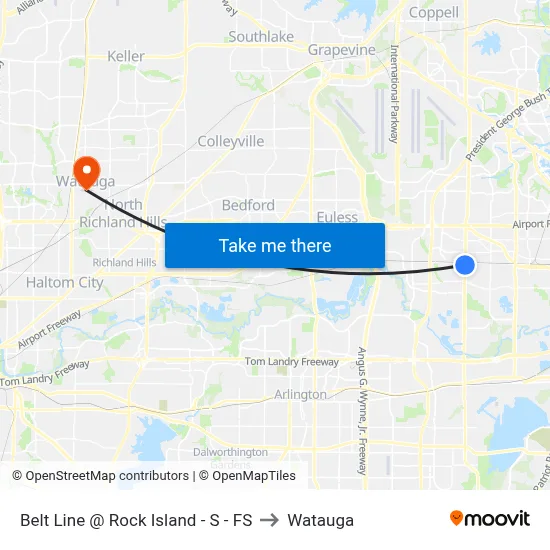 Belt Line @ Rock Island - S - FS to Watauga map