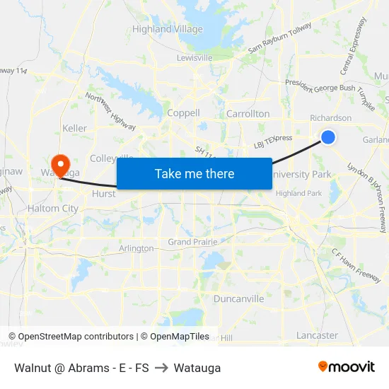 Walnut @ Abrams - E - FS to Watauga map