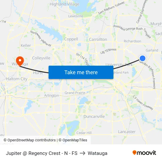 Jupiter @ Regency Crest - N - FS to Watauga map