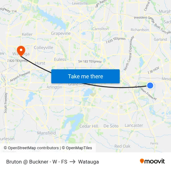 Bruton @ Buckner - W - FS to Watauga map