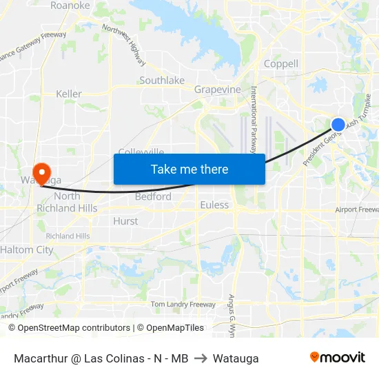 Macarthur @ Las Colinas - N - MB to Watauga map