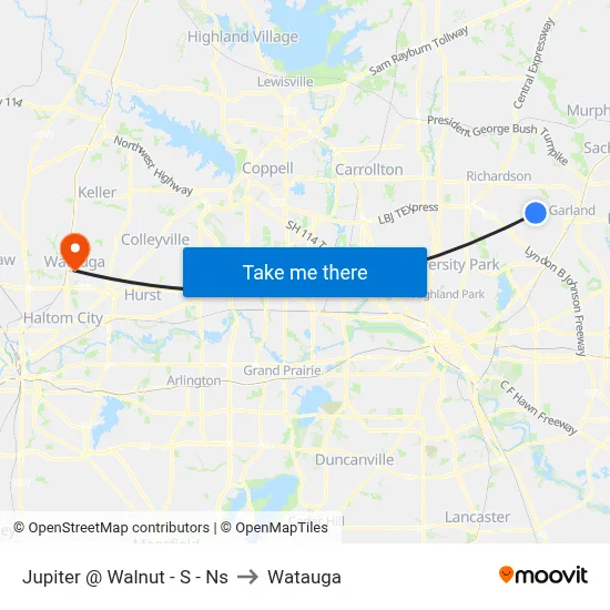 Jupiter @ Walnut - S - Ns to Watauga map