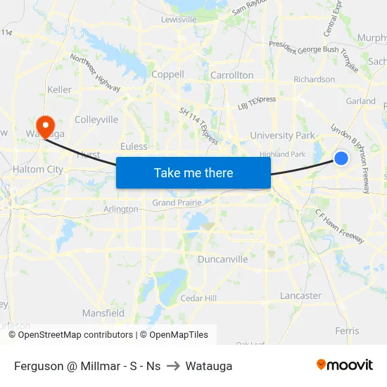 Ferguson @ Millmar - S - Ns to Watauga map