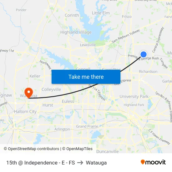 15th @ Independence - E - FS to Watauga map