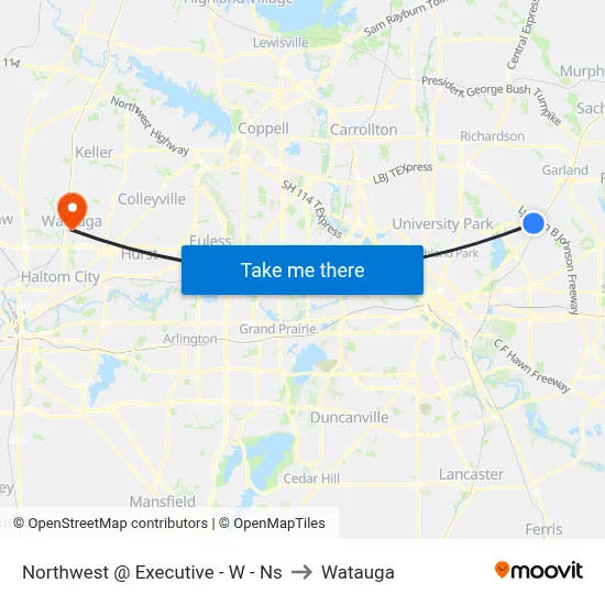 Northwest @ Executive - W - Ns to Watauga map