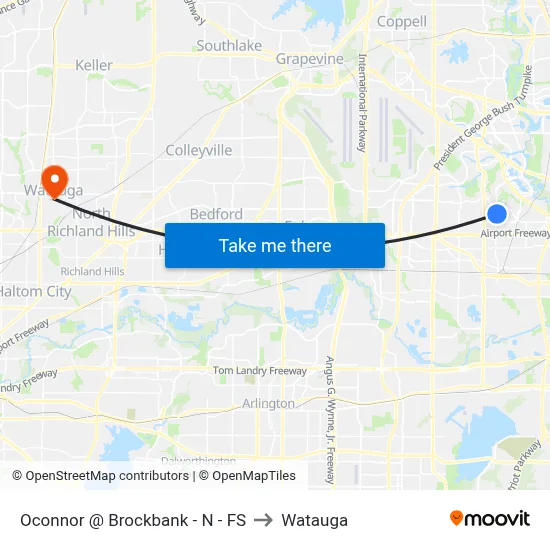 Oconnor @ Brockbank - N - FS to Watauga map