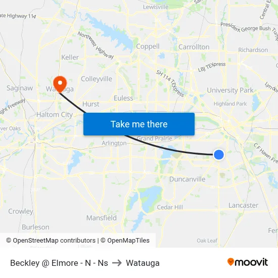 Beckley @ Elmore - N - Ns to Watauga map
