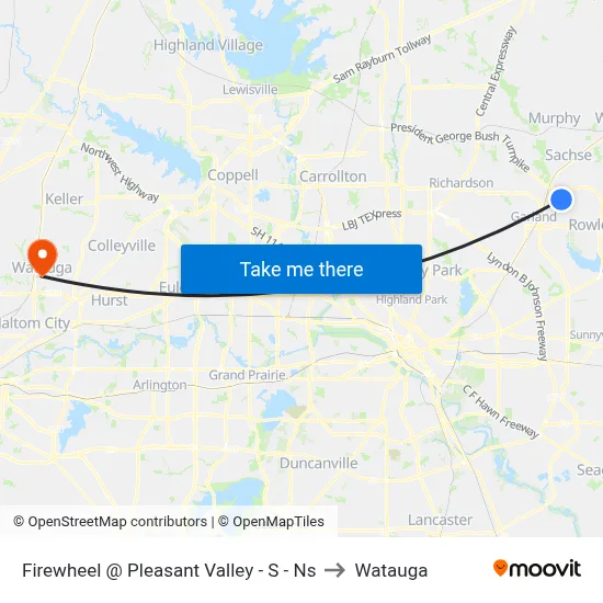 Firewheel @ Pleasant Valley - S - Ns to Watauga map