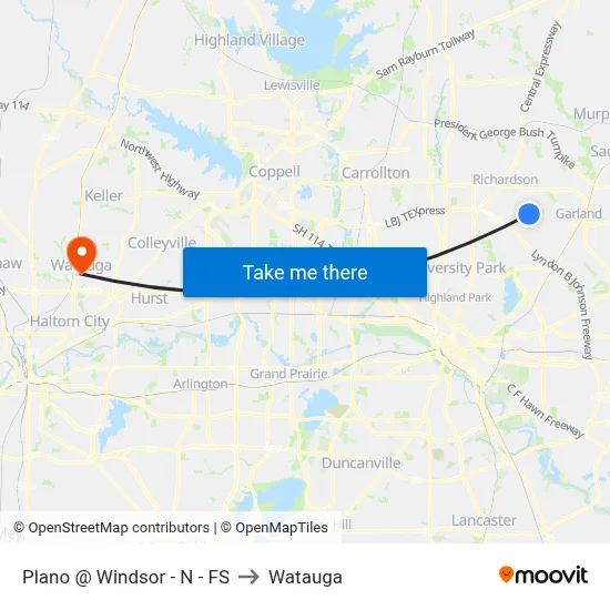 Plano @ Windsor - N - FS to Watauga map