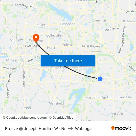 Bronze @ Joseph Hardin - W - Ns to Watauga map