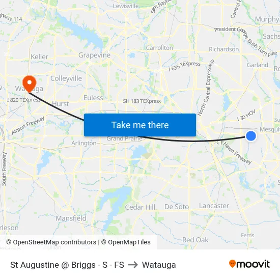 St Augustine @ Briggs - S - FS to Watauga map