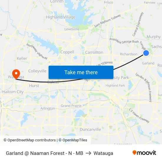 Garland @ Naaman Forest - N - MB to Watauga map
