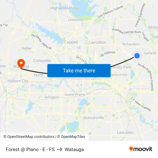 Forest @ Plano - E - FS to Watauga map
