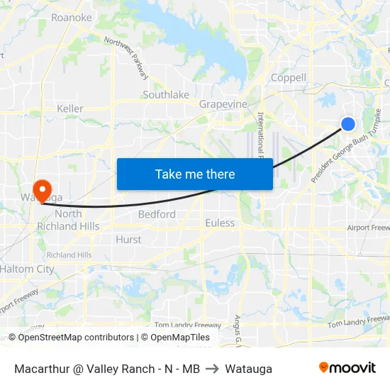 Macarthur @ Valley Ranch - N - MB to Watauga map