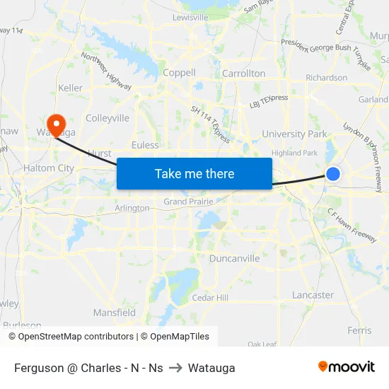 Ferguson @ Charles - N - Ns to Watauga map