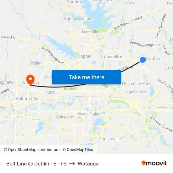 Belt Line @ Dublin - E - FS to Watauga map
