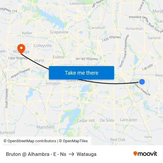 Bruton @ Alhambra - E - Ns to Watauga map