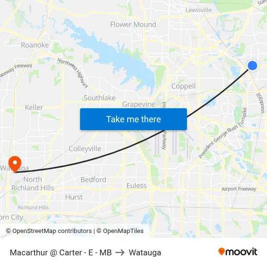 Macarthur @ Carter - E - MB to Watauga map
