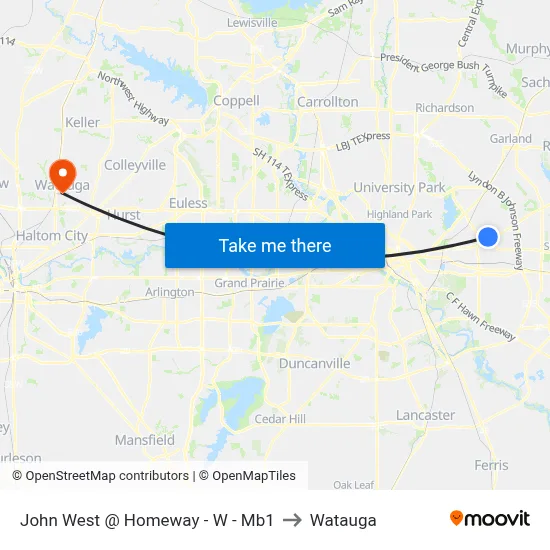 John West @ Homeway - W - Mb1 to Watauga map