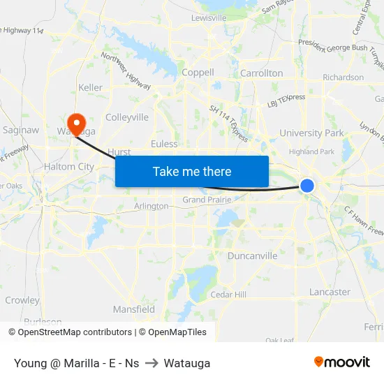 Young @ Marilla - E - Ns to Watauga map