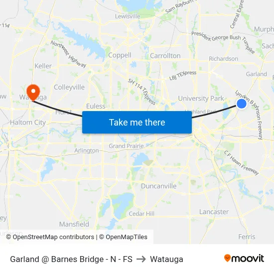 Garland @ Barnes Bridge - N - FS to Watauga map