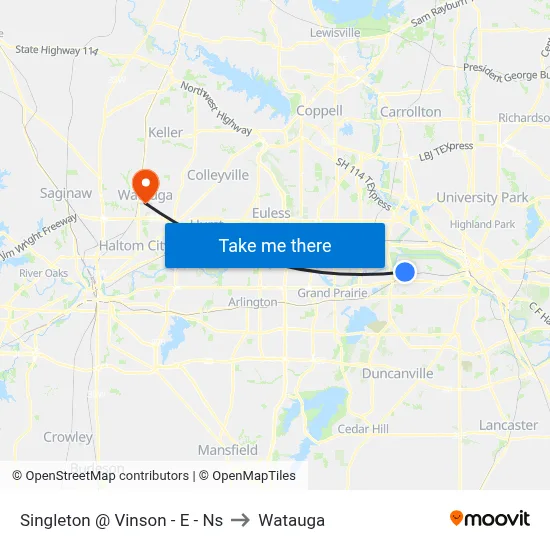 Singleton @ Vinson - E - Ns to Watauga map