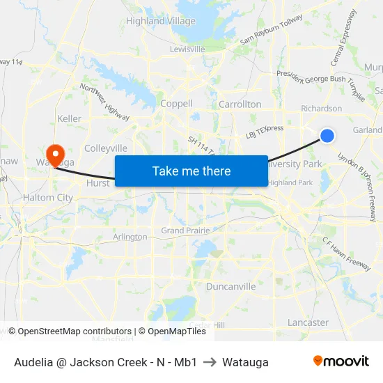 Audelia @ Jackson Creek - N - Mb1 to Watauga map