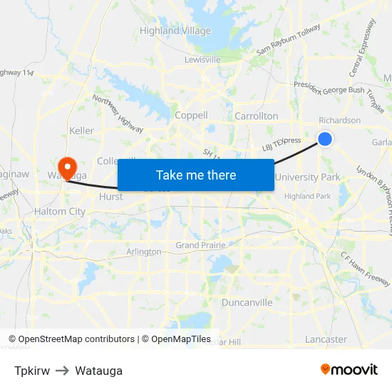 Tpkirw to Watauga map