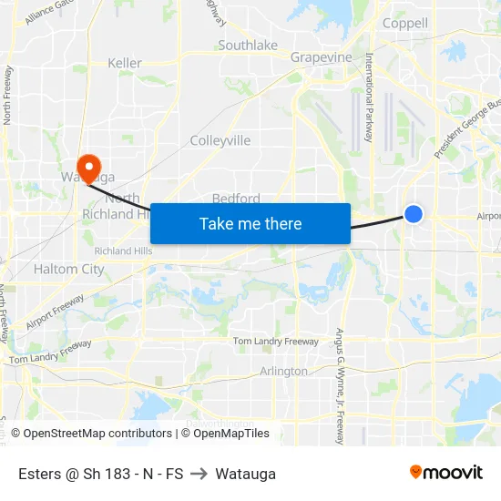 Esters @ Sh 183 - N - FS to Watauga map