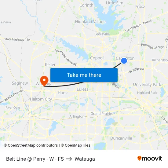 Belt Line @ Perry - W - FS to Watauga map