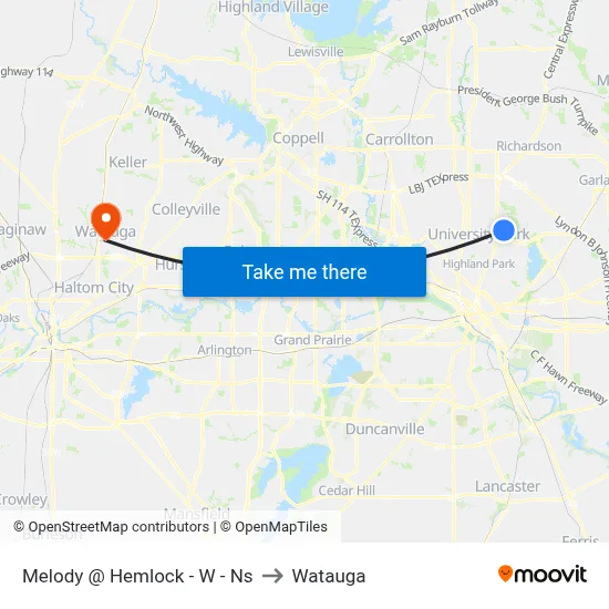 Melody @ Hemlock - W - Ns to Watauga map