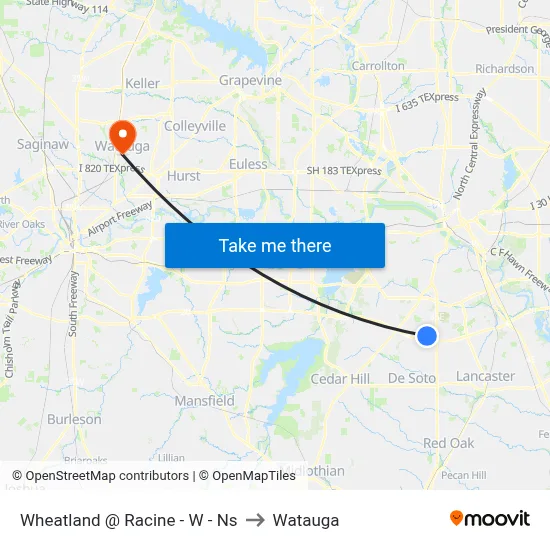 Wheatland @ Racine - W - Ns to Watauga map