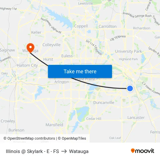 Illinois @ Skylark - E - FS to Watauga map