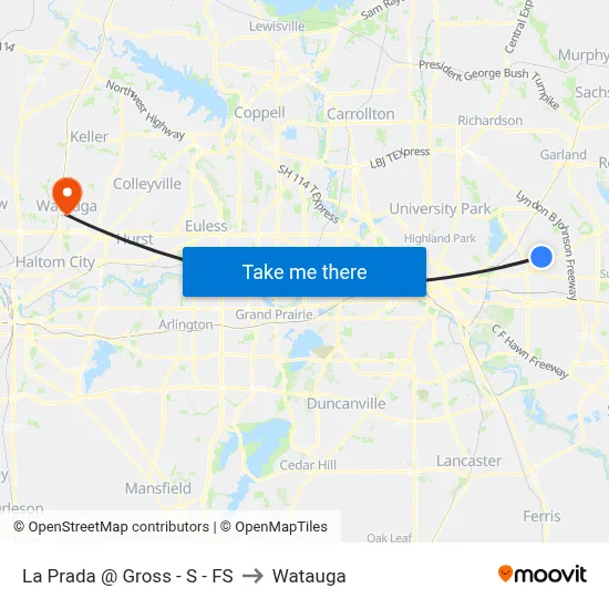 La Prada @ Gross - S - FS to Watauga map